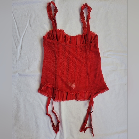 ETAM RED CORSET BUSTIER MERRY WIDOW LINGERE, SIZE 32B, NEW - Picture 5 of 10